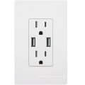 4A High-Speed Dual USB Charger Outlet and 2 Wall Plates